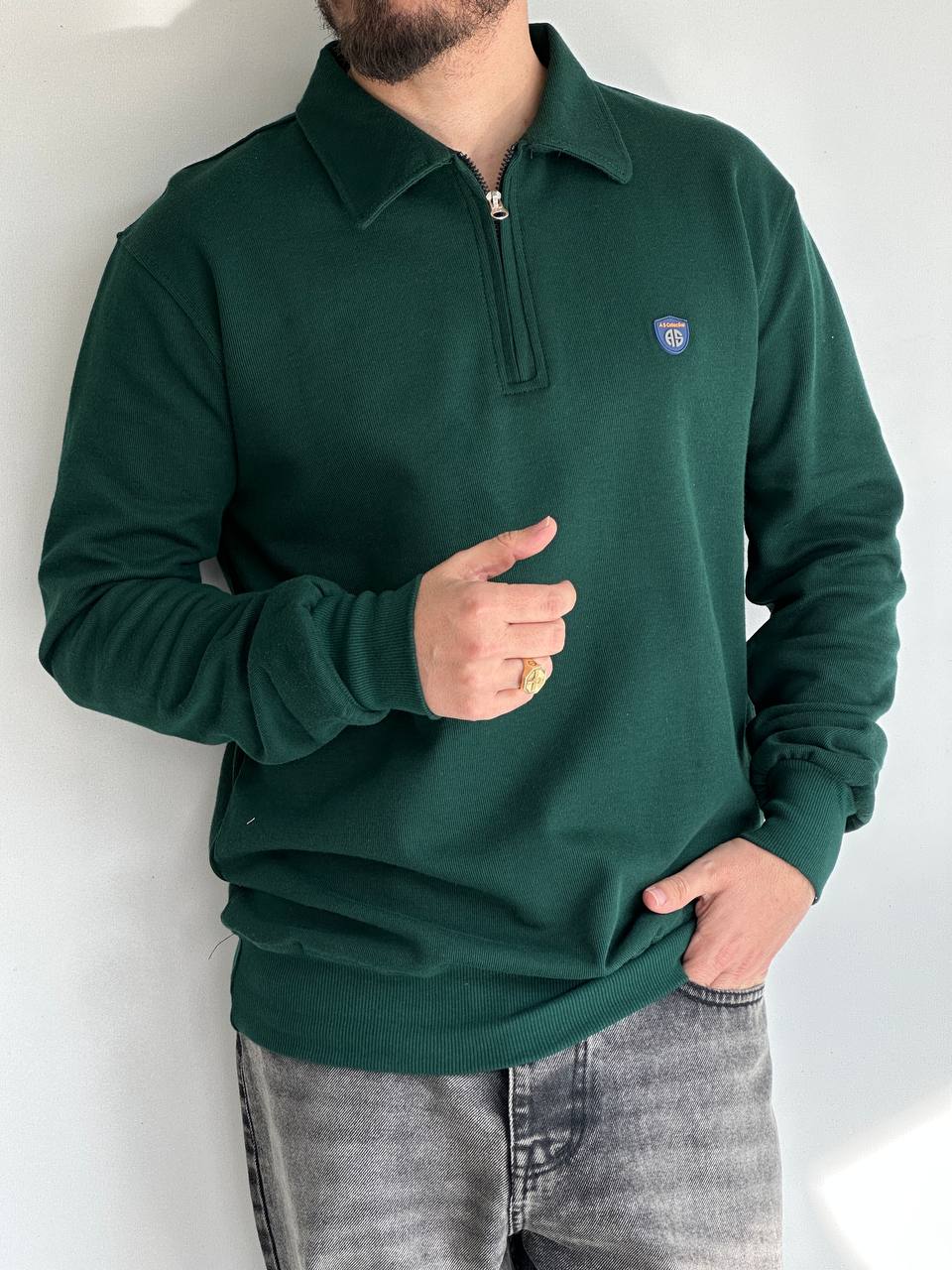 بلوز نیم زیپ مردانه AS